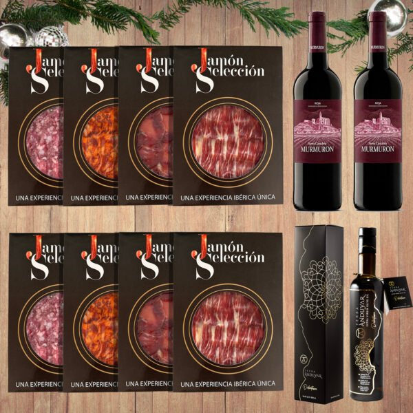 Cesta de Navidad - Pack Degustación Cena Completa Jamón Selección